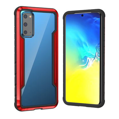 For Samsung Galaxy S20 iPAKY Thunder Series Aluminum Frame + TPU Bumper + Clear PC Shockproof Case(Black + Red) - Galaxy Phone Cases by iPAKY | Online Shopping UK | buy2fix