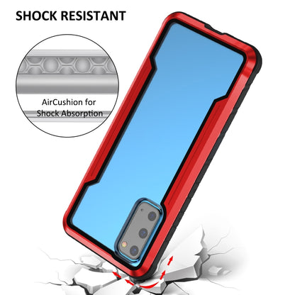For Samsung Galaxy S20 iPAKY Thunder Series Aluminum Frame + TPU Bumper + Clear PC Shockproof Case(Black + Red) - Galaxy Phone Cases by iPAKY | Online Shopping UK | buy2fix