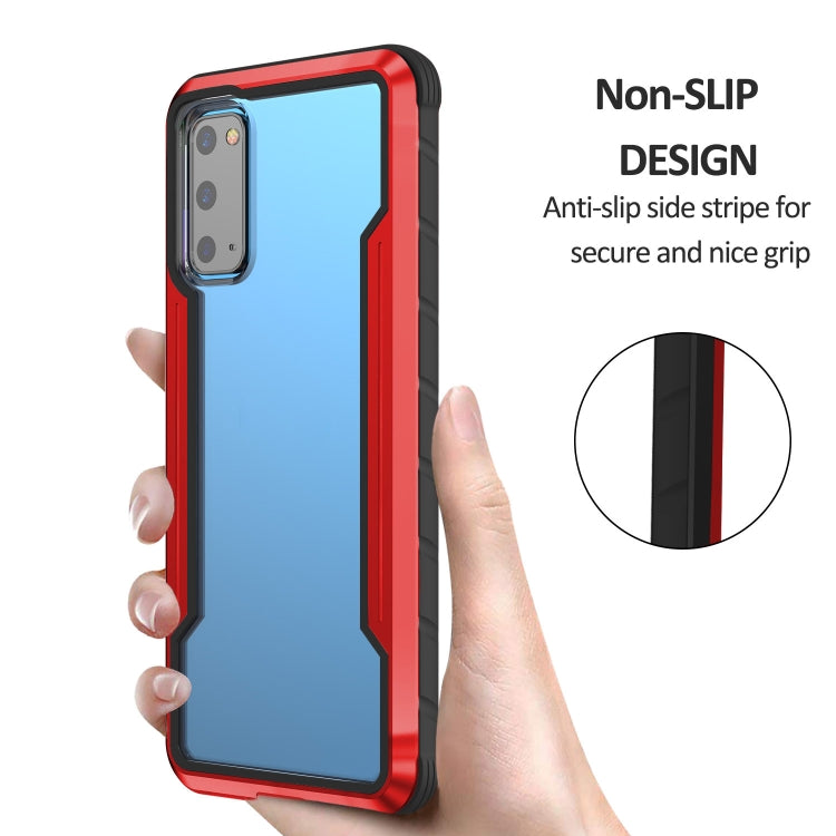 For Samsung Galaxy S20 iPAKY Thunder Series Aluminum Frame + TPU Bumper + Clear PC Shockproof Case(Black + Red) - Galaxy Phone Cases by iPAKY | Online Shopping UK | buy2fix