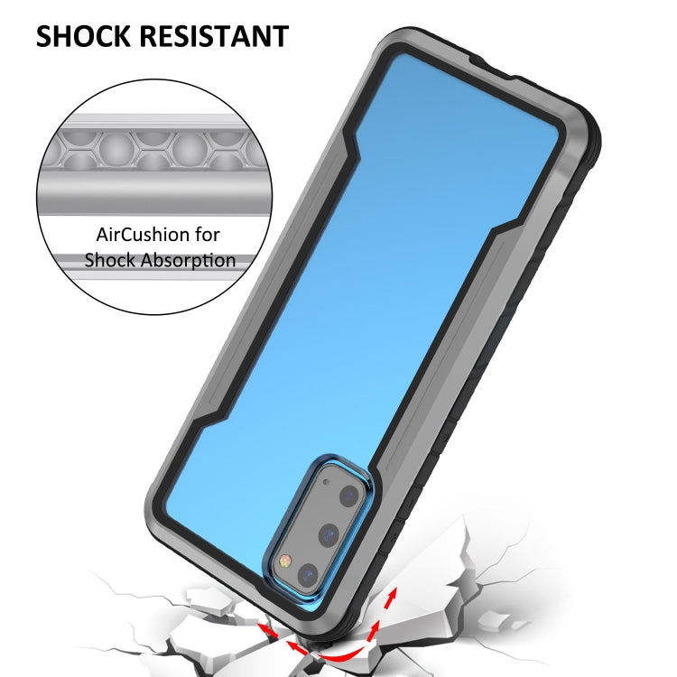 For Samsung Galaxy S20 iPAKY Thunder Series Aluminum Frame + TPU Bumper + Clear PC Shockproof Case(Black + Grey) - Galaxy Phone Cases by iPAKY | Online Shopping UK | buy2fix