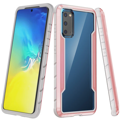 For Samsung Galaxy S20 iPAKY Thunder Series Aluminum Frame + TPU Bumper + Clear PC Shockproof Case(Rose Gold) - Galaxy Phone Cases by iPAKY | Online Shopping UK | buy2fix