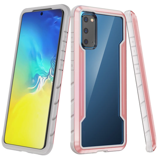 For Samsung Galaxy S20 iPAKY Thunder Series Aluminum Frame + TPU Bumper + Clear PC Shockproof Case(Rose Gold) - Galaxy Phone Cases by iPAKY | Online Shopping UK | buy2fix