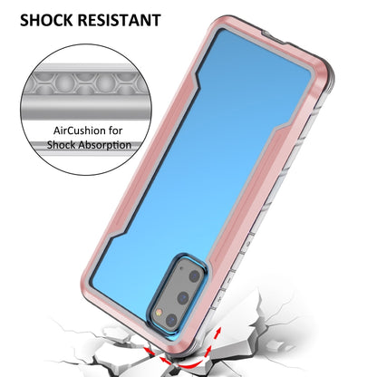 For Samsung Galaxy S20 iPAKY Thunder Series Aluminum Frame + TPU Bumper + Clear PC Shockproof Case(Rose Gold) - Galaxy Phone Cases by iPAKY | Online Shopping UK | buy2fix