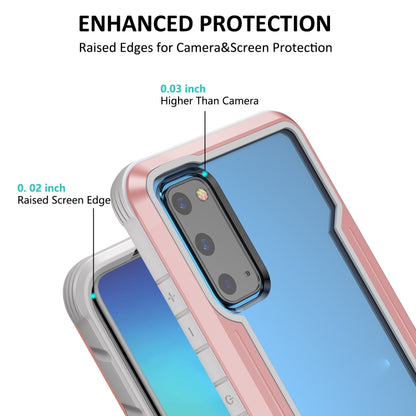 For Samsung Galaxy S20 iPAKY Thunder Series Aluminum Frame + TPU Bumper + Clear PC Shockproof Case(Rose Gold) - Galaxy Phone Cases by iPAKY | Online Shopping UK | buy2fix