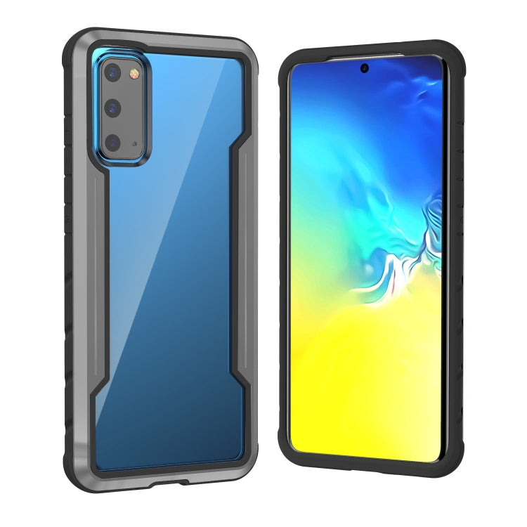 For Samsung Galaxy S20 Plus iPAKY Thunder Series Aluminum Frame + TPU Bumper + Clear PC Shockproof Case(Black + Grey) - Galaxy Phone Cases by iPAKY | Online Shopping UK | buy2fix