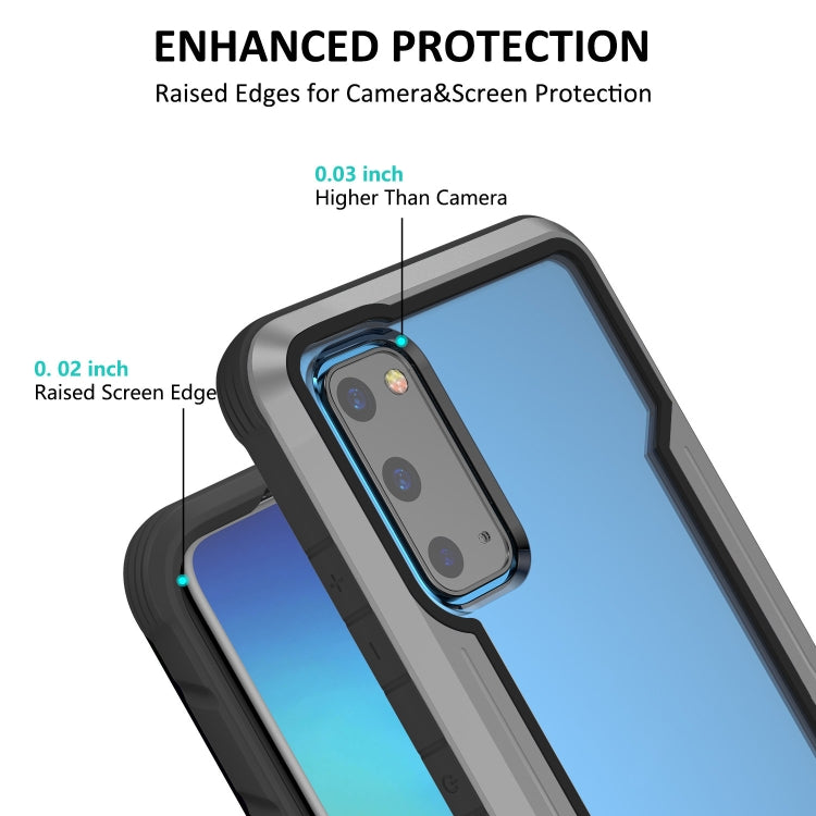 For Samsung Galaxy S20 Plus iPAKY Thunder Series Aluminum Frame + TPU Bumper + Clear PC Shockproof Case(Black + Grey) - Galaxy Phone Cases by iPAKY | Online Shopping UK | buy2fix