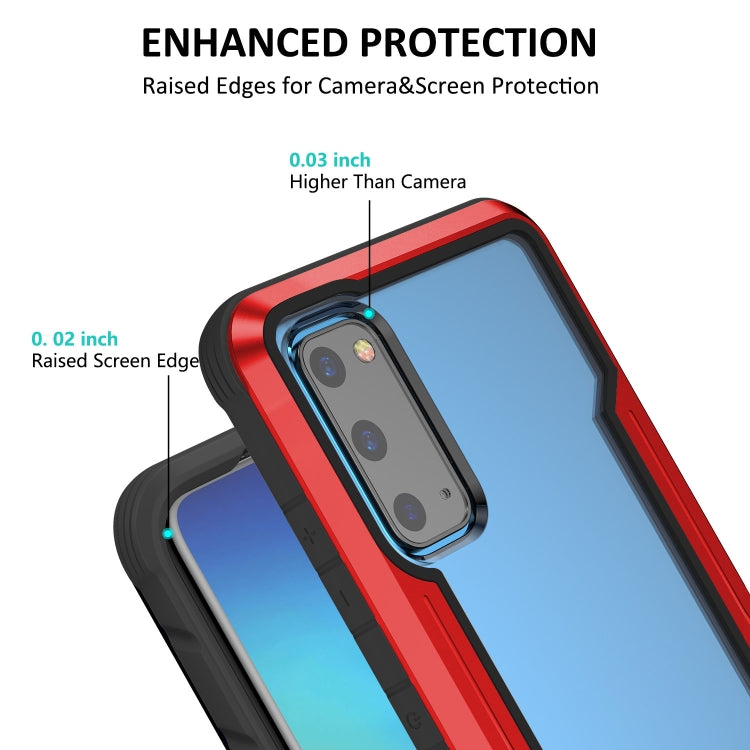 For Samsung Galaxy S20 Ultra iPAKY Thunder Series Aluminum Frame + TPU Bumper + Clear PC Shockproof Case(Black + Red) - Galaxy Phone Cases by iPAKY | Online Shopping UK | buy2fix