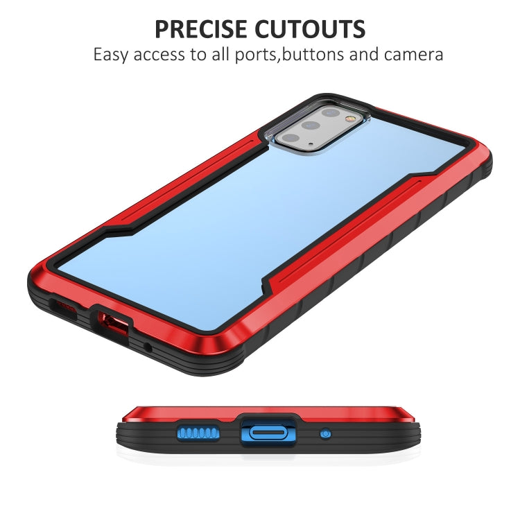 For Samsung Galaxy S20 Ultra iPAKY Thunder Series Aluminum Frame + TPU Bumper + Clear PC Shockproof Case(Black + Red) - Galaxy Phone Cases by iPAKY | Online Shopping UK | buy2fix