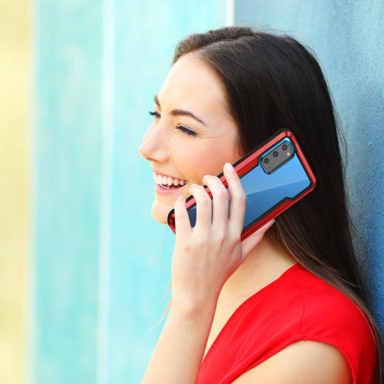 For Samsung Galaxy S20 Ultra iPAKY Thunder Series Aluminum Frame + TPU Bumper + Clear PC Shockproof Case(Black + Red) - Galaxy Phone Cases by iPAKY | Online Shopping UK | buy2fix