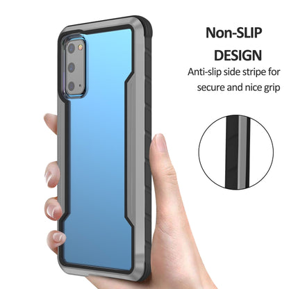 For Samsung Galaxy S20 Ultra iPAKY Thunder Series Aluminum Frame + TPU Bumper + Clear PC Shockproof Case(Black + Grey) - Galaxy Phone Cases by iPAKY | Online Shopping UK | buy2fix