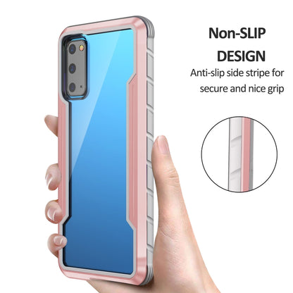 For Samsung Galaxy S20 Ultra iPAKY Thunder Series Aluminum Frame + TPU Bumper + Clear PC Shockproof Case(Rose Gold) - Galaxy Phone Cases by iPAKY | Online Shopping UK | buy2fix