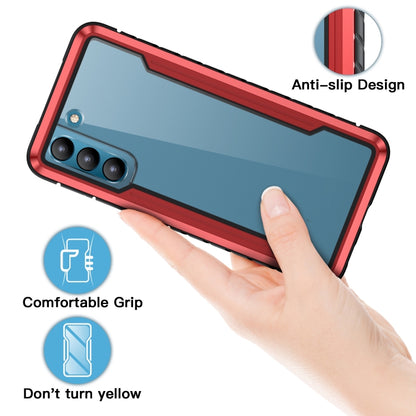 For Samsung Galaxy S21+ 5G iPAKY Thunder Series Aluminum Frame + TPU Bumper + Clear PC Shockproof Case(Black + Red) - Galaxy S21+ 5G Cases by iPAKY | Online Shopping UK | buy2fix