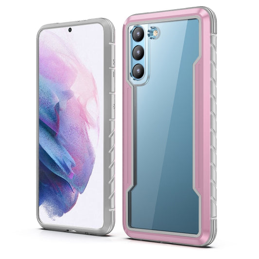 For Samsung Galaxy S21+ 5G iPAKY Thunder Series Aluminum Frame + TPU Bumper + Clear PC Shockproof Case(Rose Gold) - Galaxy S21+ 5G Cases by iPAKY | Online Shopping UK | buy2fix