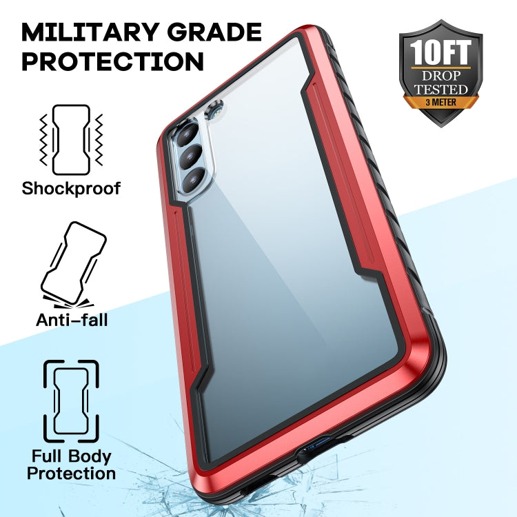 For Samsung Galaxy S21 Ultra 5G iPAKY Thunder Series Aluminum Frame + TPU Bumper + Clear PC Shockproof Case(Black + Red) - Galaxy S21 Ultra 5G Cases by iPAKY | Online Shopping UK | buy2fix