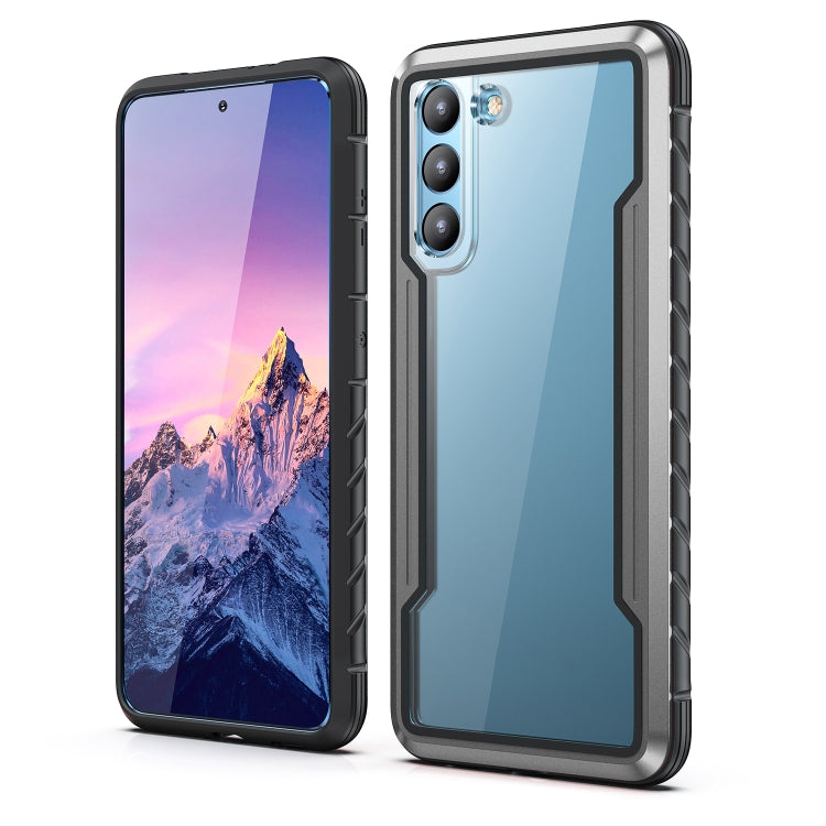 For Samsung Galaxy S21 Ultra 5G iPAKY Thunder Series Aluminum Frame + TPU Bumper + Clear PC Shockproof Case(Black + Grey) - Galaxy S21 Ultra 5G Cases by iPAKY | Online Shopping UK | buy2fix