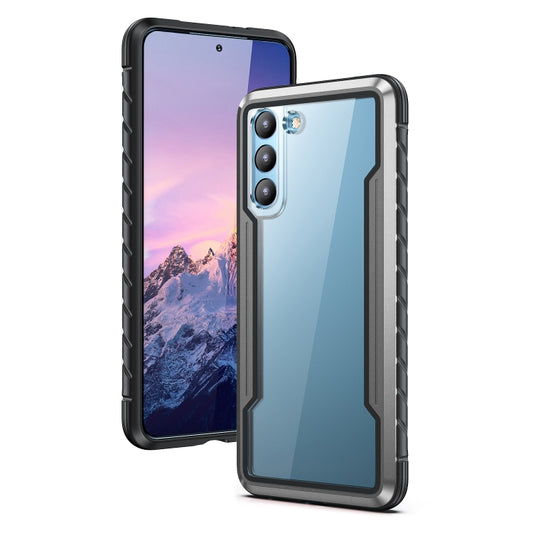 For Samsung Galaxy S21 Ultra 5G iPAKY Thunder Series Aluminum Frame + TPU Bumper + Clear PC Shockproof Case(Black + Grey) - Galaxy S21 Ultra 5G Cases by iPAKY | Online Shopping UK | buy2fix