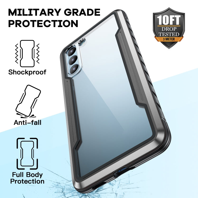 For Samsung Galaxy S21 Ultra 5G iPAKY Thunder Series Aluminum Frame + TPU Bumper + Clear PC Shockproof Case(Black + Grey) - Galaxy S21 Ultra 5G Cases by iPAKY | Online Shopping UK | buy2fix
