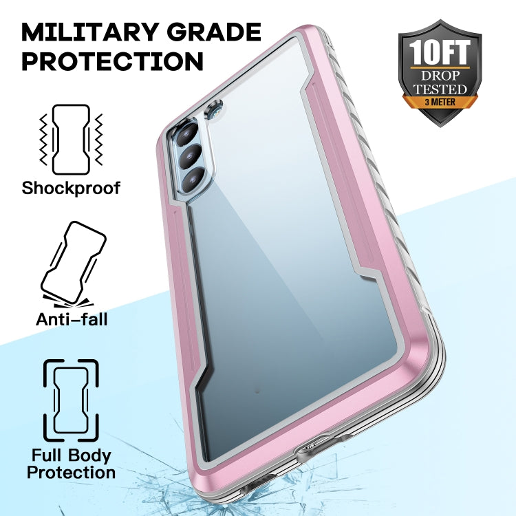 For Samsung Galaxy S21 Ultra 5G iPAKY Thunder Series Aluminum Frame + TPU Bumper + Clear PC Shockproof Case(Rose Gold) - Galaxy S21 Ultra 5G Cases by iPAKY | Online Shopping UK | buy2fix