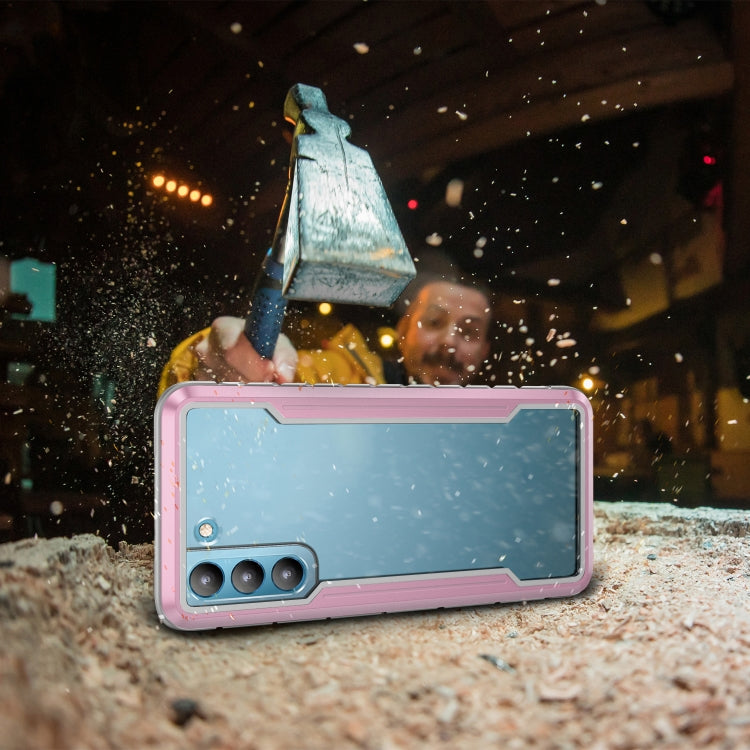 For Samsung Galaxy S21 Ultra 5G iPAKY Thunder Series Aluminum Frame + TPU Bumper + Clear PC Shockproof Case(Rose Gold) - Galaxy S21 Ultra 5G Cases by iPAKY | Online Shopping UK | buy2fix