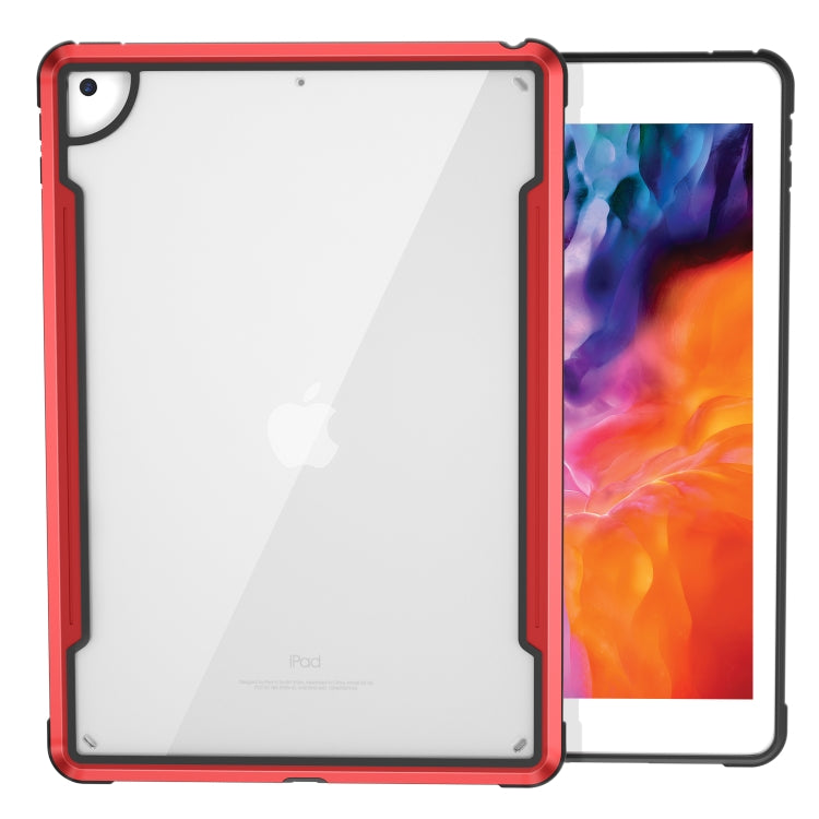 For iPad 10.2 iPAKY Thunder Series Aluminum Frame + TPU Bumper + Clear PC Shockproof Case(Red) - iPad 10.2 Cases by buy2fix | Online Shopping UK | buy2fix