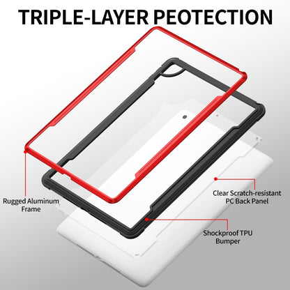 For iPad 10.2 iPAKY Thunder Series Aluminum Frame + TPU Bumper + Clear PC Shockproof Case(Red) - iPad 10.2 Cases by buy2fix | Online Shopping UK | buy2fix