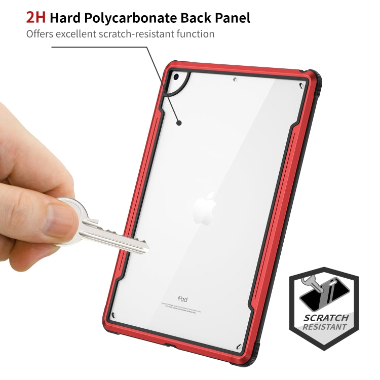 For iPad 10.2 iPAKY Thunder Series Aluminum Frame + TPU Bumper + Clear PC Shockproof Case(Red) - iPad 10.2 Cases by buy2fix | Online Shopping UK | buy2fix