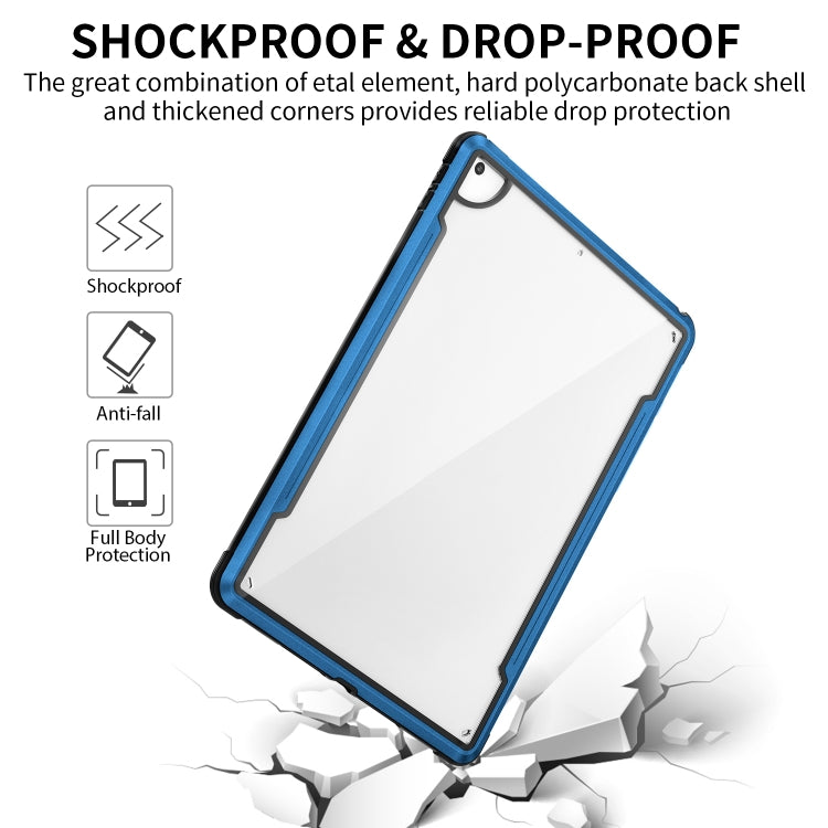 iPAKY Thunder Series Aluminum Frame + TPU Bumper + Clear PC Shockproof Case For iPad Air 2022 / 2020 10.9(Blue) - iPad Air (2022) / (2020) 10.9 Cases by buy2fix | Online Shopping UK | buy2fix