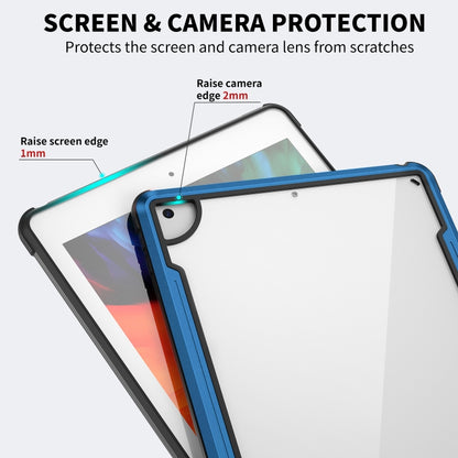 iPAKY Thunder Series Aluminum Frame + TPU Bumper + Clear PC Shockproof Case For iPad Air 2022 / 2020 10.9(Blue) - iPad Air (2022) / (2020) 10.9 Cases by buy2fix | Online Shopping UK | buy2fix