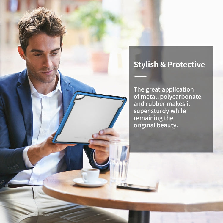 iPAKY Thunder Series Aluminum Frame + TPU Bumper + Clear PC Shockproof Case For iPad Air 2022 / 2020 10.9(Blue) - iPad Air (2022) / (2020) 10.9 Cases by buy2fix | Online Shopping UK | buy2fix