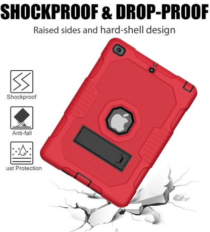 Contrast Color Robot Shockproof Silicone + PC Protective Case with Holder For iPad 9.7 (2017/2018)(Red Black) - iPad 9.7 (2018) & (2017) Cases by buy2fix | Online Shopping UK | buy2fix