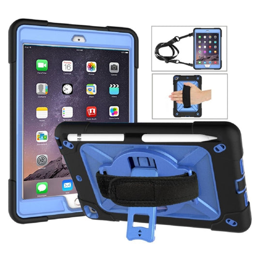 Contrast Color Silicone + PC Combination Case with Holder For iPad mini 3(Black + Blue) - iPad Mini 4 & 3 & 2 & 1 Cases by buy2fix | Online Shopping UK | buy2fix