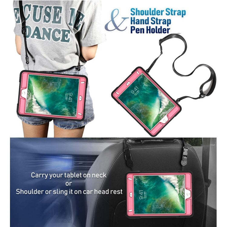 Contrast Color Silicone + PC Combination Case with Holder For iPad mini 3(Black + Rose Red) - iPad Mini 4 & 3 & 2 & 1 Cases by buy2fix | Online Shopping UK | buy2fix