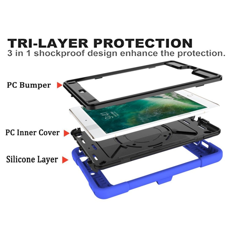 Contrast Color Silicone + PC Combination Case with Holder For iPad mini 3(Dark Blue + Black) - iPad Mini 4 & 3 & 2 & 1 Cases by buy2fix | Online Shopping UK | buy2fix