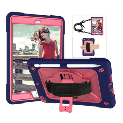 Contrast Color Silicone + PC Combination Case with Holder For iPad mini 3(Navy Blue + Rose Red) - iPad Mini 4 & 3 & 2 & 1 Cases by buy2fix | Online Shopping UK | buy2fix