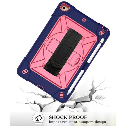Contrast Color Silicone + PC Combination Case with Holder For iPad mini 3(Navy Blue + Rose Red) - iPad Mini 4 & 3 & 2 & 1 Cases by buy2fix | Online Shopping UK | buy2fix