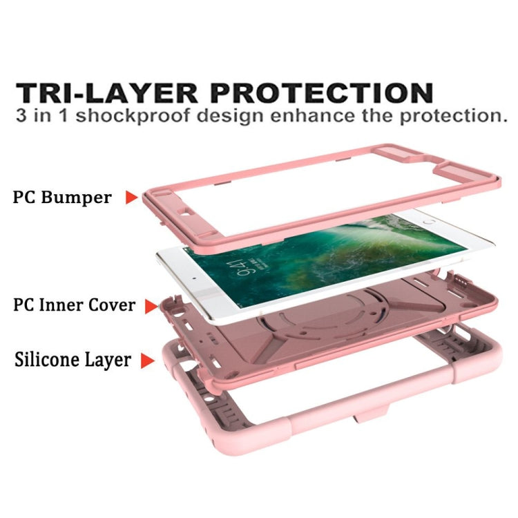 Contrast Color Silicone + PC Combination Case with Holder For iPad mini 3(Rose Gold) - iPad Mini 4 & 3 & 2 & 1 Cases by buy2fix | Online Shopping UK | buy2fix