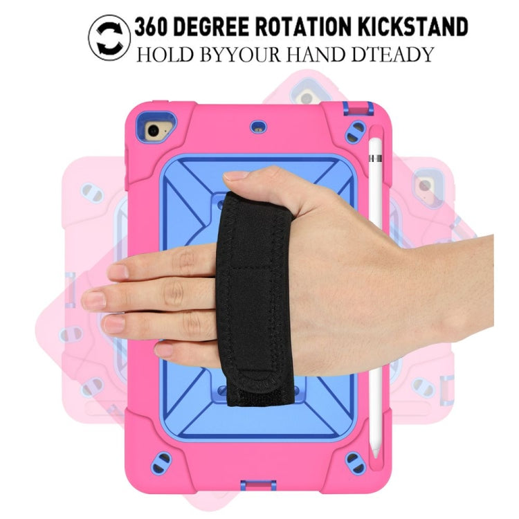Contrast Color Silicone + PC Combination Case with Holder For iPad mini 3(Rose Red + Blue) - iPad Mini 4 & 3 & 2 & 1 Cases by buy2fix | Online Shopping UK | buy2fix