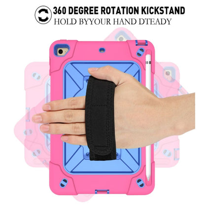 Contrast Color Silicone + PC Combination Case with Holder For iPad mini 3(Rose Red + Blue) - iPad Mini 4 & 3 & 2 & 1 Cases by buy2fix | Online Shopping UK | buy2fix