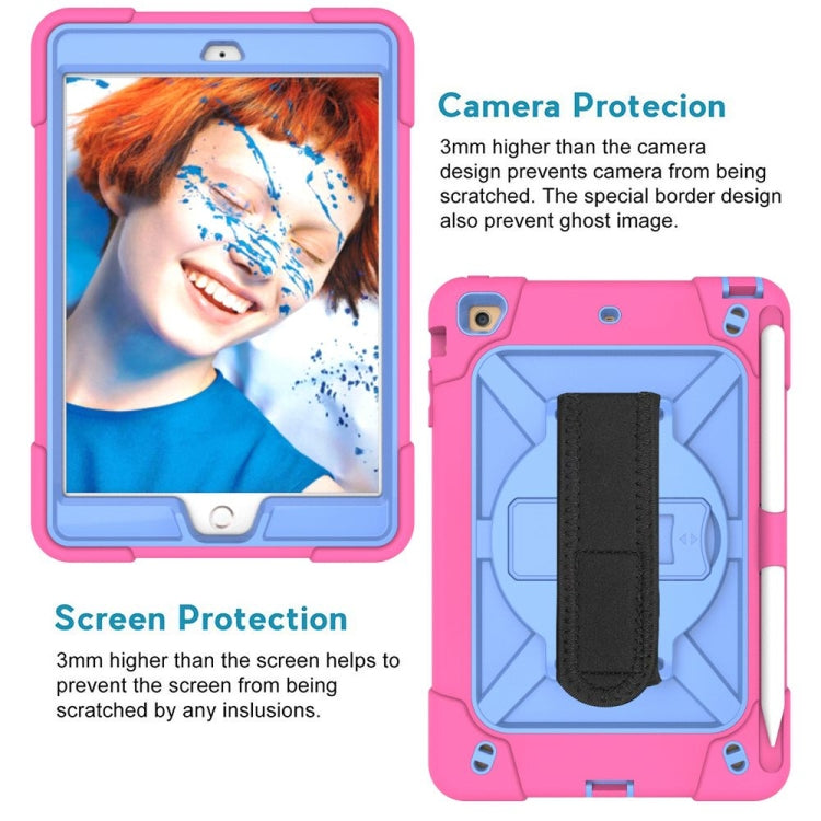Contrast Color Silicone + PC Combination Case with Holder For iPad mini 3(Rose Red + Blue) - iPad Mini 4 & 3 & 2 & 1 Cases by buy2fix | Online Shopping UK | buy2fix
