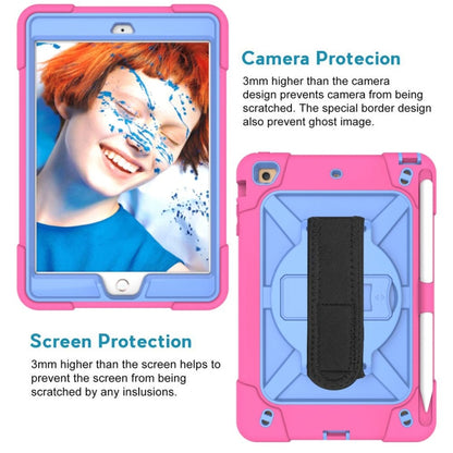 Contrast Color Silicone + PC Combination Case with Holder For iPad mini 3(Rose Red + Blue) - iPad Mini 4 & 3 & 2 & 1 Cases by buy2fix | Online Shopping UK | buy2fix