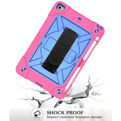 Contrast Color Silicone + PC Combination Case with Holder For iPad mini 3(Rose Red + Blue) - iPad Mini 4 & 3 & 2 & 1 Cases by buy2fix | Online Shopping UK | buy2fix