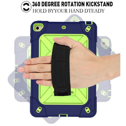 Contrast Color Silicone + PC Combination Case with Holder For iPad mini 3(Navy Blue + Yellow-green) - iPad Mini 4 & 3 & 2 & 1 Cases by buy2fix | Online Shopping UK | buy2fix