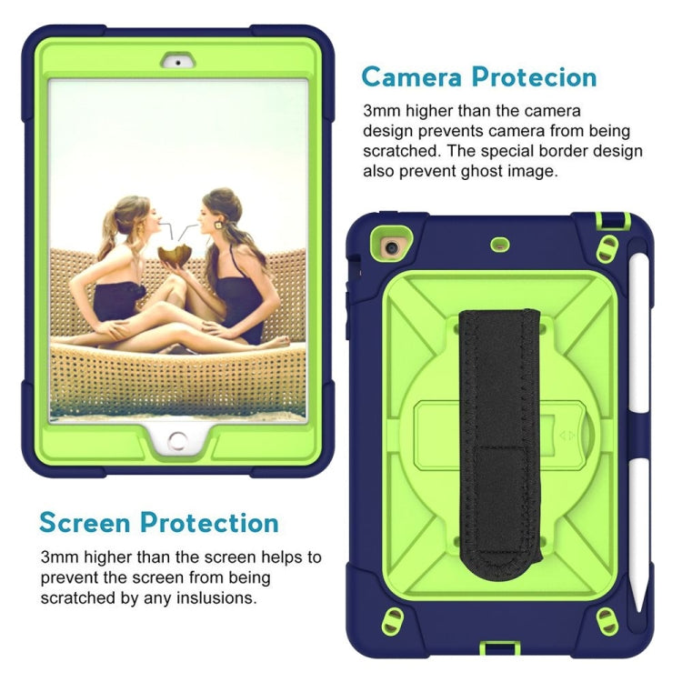 Contrast Color Silicone + PC Combination Case with Holder For iPad mini 3(Navy Blue + Yellow-green) - iPad Mini 4 & 3 & 2 & 1 Cases by buy2fix | Online Shopping UK | buy2fix