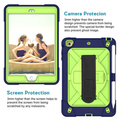 Contrast Color Silicone + PC Combination Case with Holder For iPad mini 3(Navy Blue + Yellow-green) - iPad Mini 4 & 3 & 2 & 1 Cases by buy2fix | Online Shopping UK | buy2fix