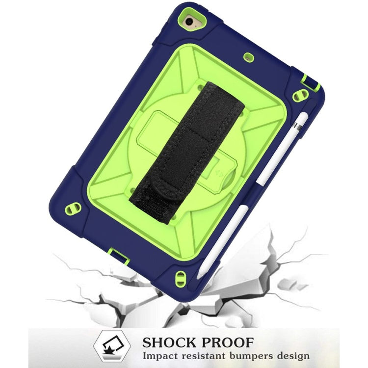 Contrast Color Silicone + PC Combination Case with Holder For iPad mini 3(Navy Blue + Yellow-green) - iPad Mini 4 & 3 & 2 & 1 Cases by buy2fix | Online Shopping UK | buy2fix