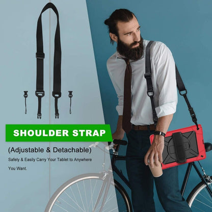 For Samsung Galaxy Tab A7 10.4 (2020) T500 Contrast Color Silicone + PC Combination Case with Holder(Red + Black) - Other Galaxy Tab PC by buy2fix | Online Shopping UK | buy2fix