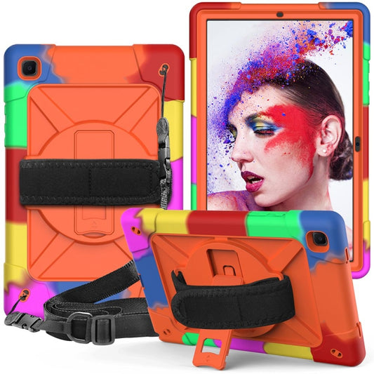 For Samsung Galaxy Tab A7 10.4 (2020) T500 Contrast Color Silicone + PC Combination Case with Holder(Camouflage Orange) - Other Galaxy Tab PC by buy2fix | Online Shopping UK | buy2fix