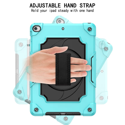 360 Degree Rotation Turntable Contrast Color Robot Shockproof Silicone + PC Protective Case with Holder For iPad 10.2 / 10.2 (2020) / Pro 10.5(Mint Green + Black) - iPad Air (2022) / (2020) 10.9 Cases by buy2fix | Online Shopping UK | buy2fix