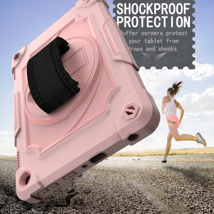 For Amazon Kindle Fire HD 8 2020 360 Degree Rotation Turntable Contrast Color Robot Shockproof Silicone + PC Protective Case with Holder(Rose Gold) - Amazon by buy2fix | Online Shopping UK | buy2fix