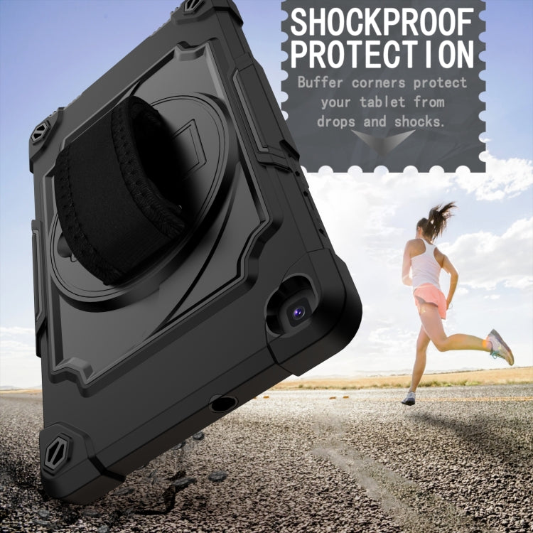 For Samsung Tab A 8.0 (2019)/T290 360 Degree Rotation Turntable Contrast Color Robot Shockproof Silicone + PC Protective Case with Holder(Black) - Other Galaxy Tab PC by buy2fix | Online Shopping UK | buy2fix